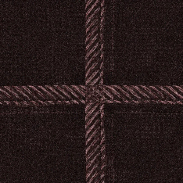 Brown textile texture, seams — Stock Photo, Image