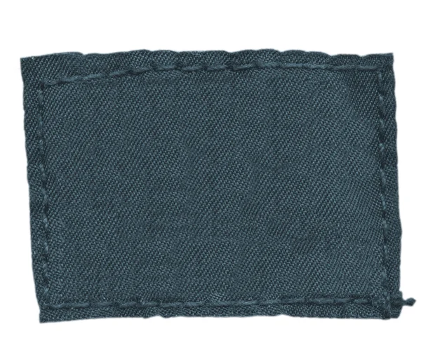Blue fabric label — Stock Photo, Image