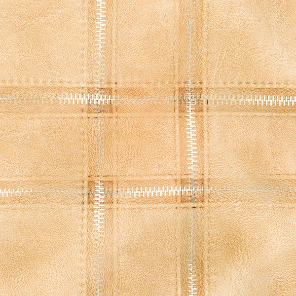 Leather texture, zippers — Stock Photo, Image