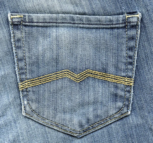 Blue jeans pocket — Stock Photo, Image