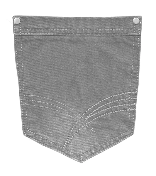 Grijze jeans zak — Stockfoto
