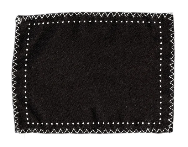 Étiquette tissu noir — Photo