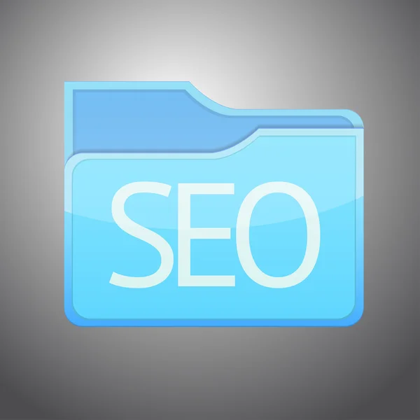 Icono con seo en el interior — Vector de stock