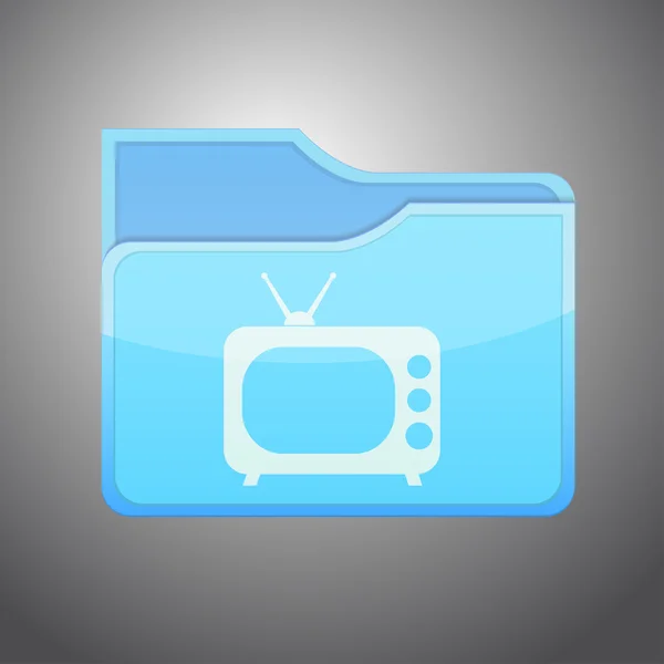 Ikona s televizí uvnitř — Stockový vektor
