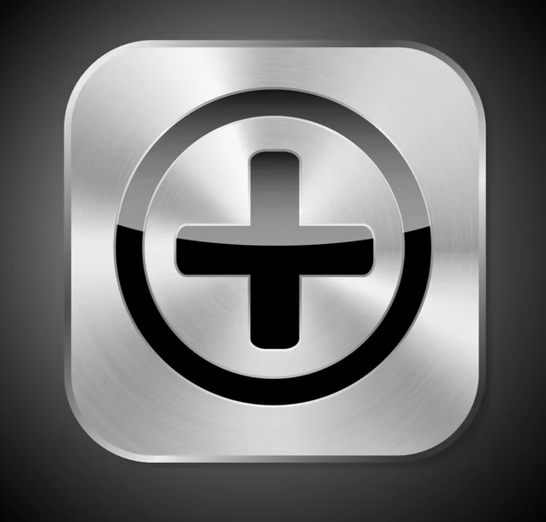 A creative metal cross icon — Stock Vector