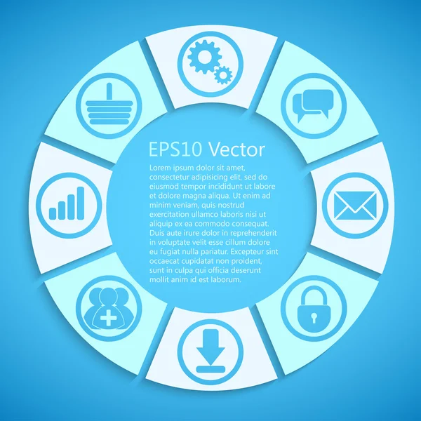 Aplicativos de processamento de fundo conceito — Vetor de Stock