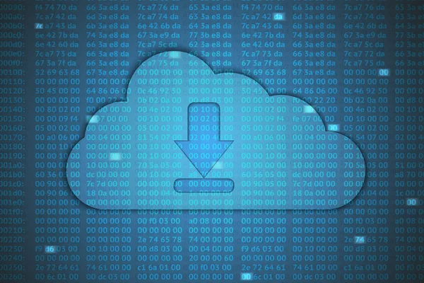 Códigos hexadecimales nube fondo — Archivo Imágenes Vectoriales