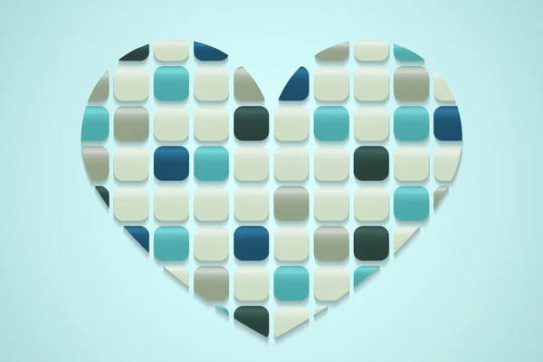Mosaik hjärta — Stock vektor