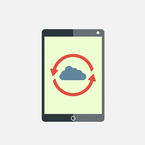 Cloud computing tablet — Stock Vector