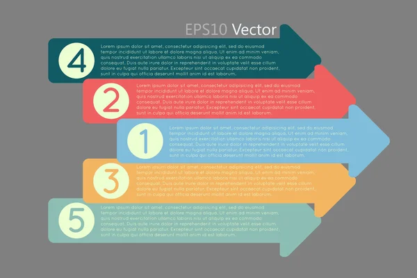 Seta com números — Vetor de Stock