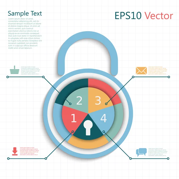 Información del candado — Vector de stock