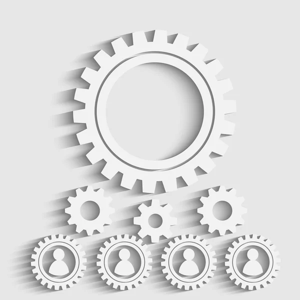 Gears back — Stock Vector