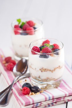 Böğürtlenli yoğurt