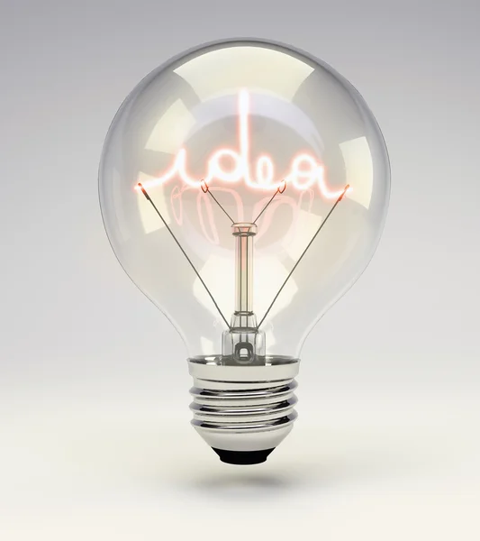 Idea lampadina — Foto Stock