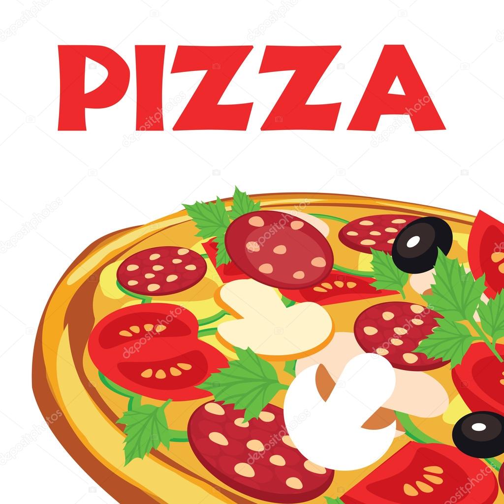 Pizza, vector illustration