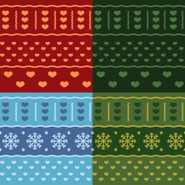 冬のクリスマスのシームレスなベクター パターン — ストックベクタ