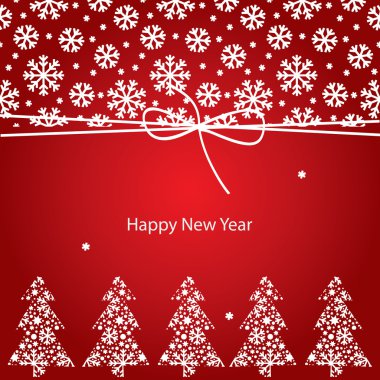 Yeni yıl tebrik kartı.