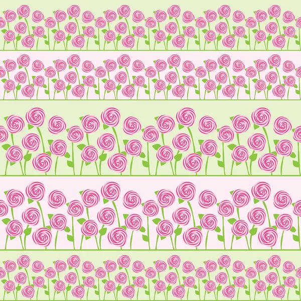 Vector seamless pattern of roses — Stock Vector