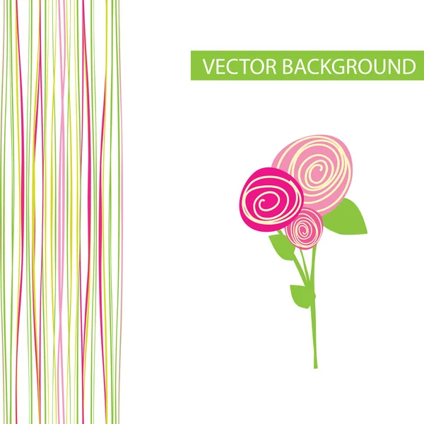 Fondo abstracto vectorial con flores — Vector de stock