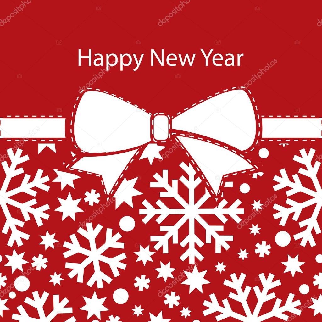 Vector greeting christmas card, happy new year
