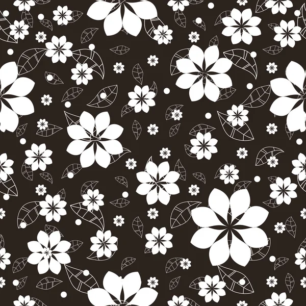 Vector patrón floral sin costura — Archivo Imágenes Vectoriales