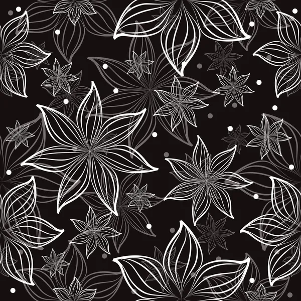 Vecteur motif floral sans couture — Image vectorielle