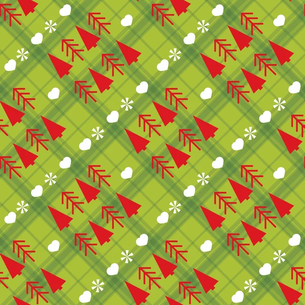 Weihnachten nahtlose Muster mit Weihnachtsbäumen — Stockvektor