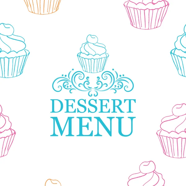 Menu de desserts vectoriels — Image vectorielle