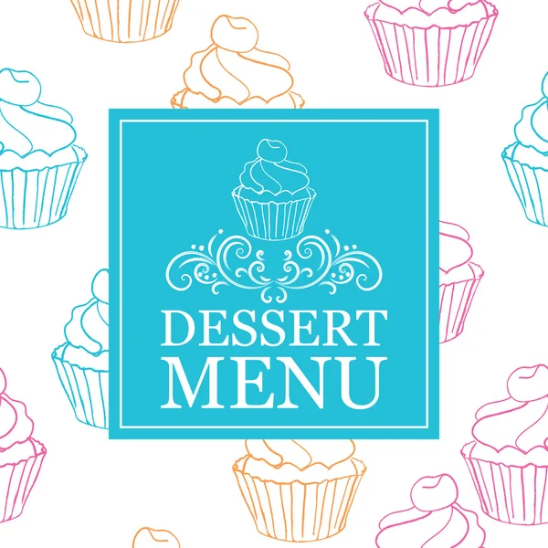 Menu de desserts vectoriels — Image vectorielle