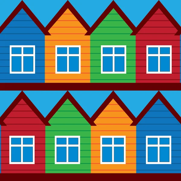 Seamless background houses — Stock Vector