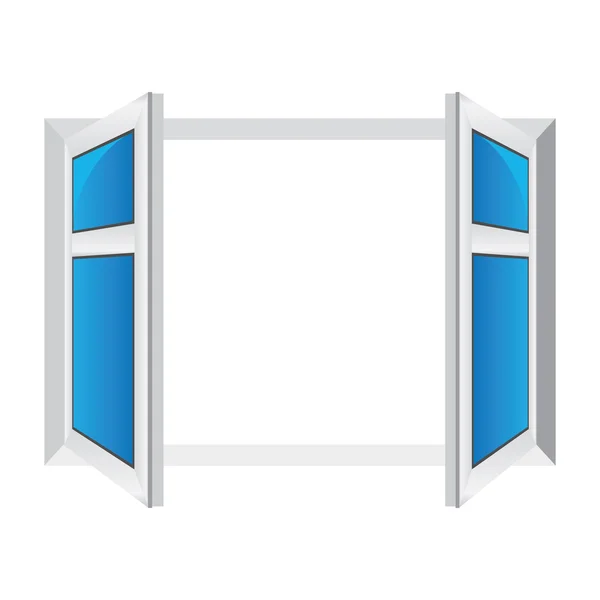 Conjunto de vetores de janelas de plástico — Vetor de Stock