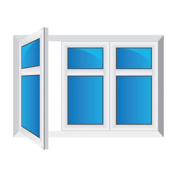 Vector ventana abierta — Vector de stock