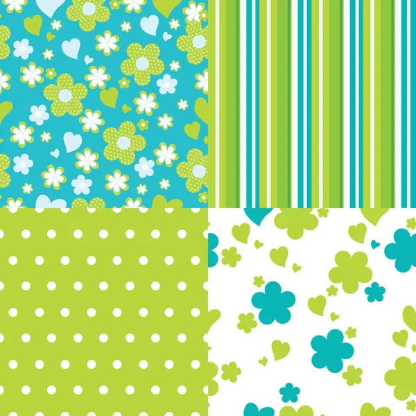 Set of seamless pattern — Stock Vector