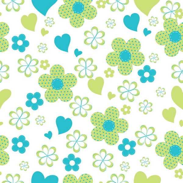 Seamless pattern with flowers — Stock Vector