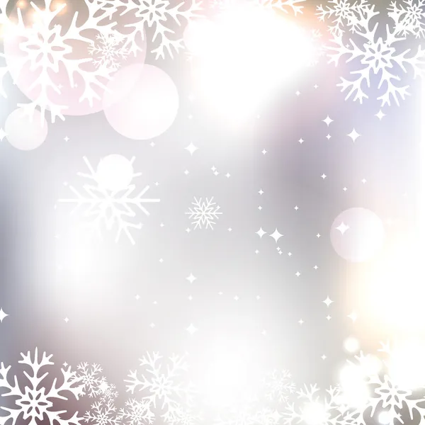 Glänzende abstrakte Hintergrund mit Schneeflocken — Stockvektor