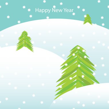 vektör yeni yıl kartı