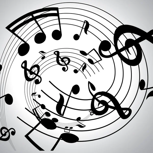 Notes de musique vectorielles fond vectoriel — Image vectorielle