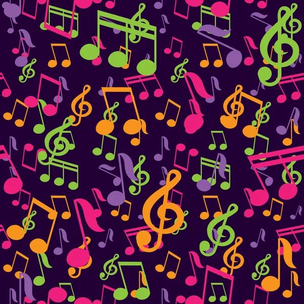 müzik notaları ile Dikişsiz desen vektör