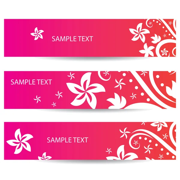 Vector banner met bloemen — Stockvector