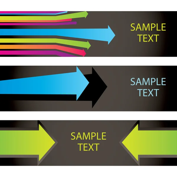用箭头矢量抽象横幅 — 图库矢量图片