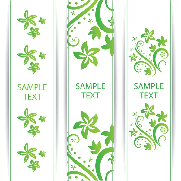 Vektor banner med blommor — Stock vektor