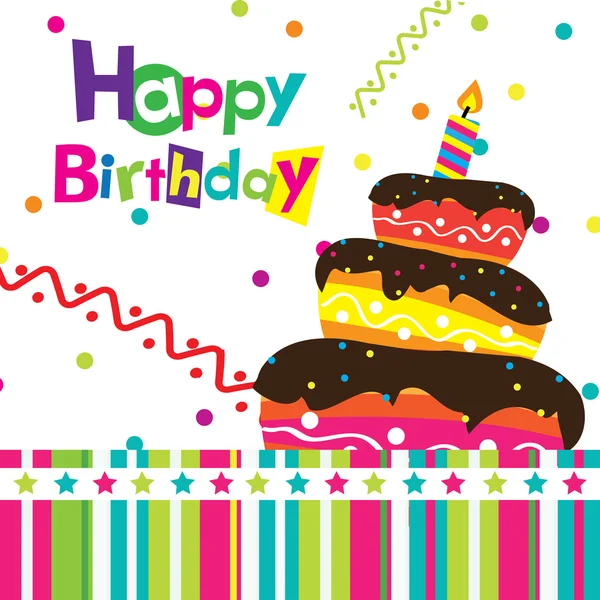 Vector happy birthday card — Stock Vector