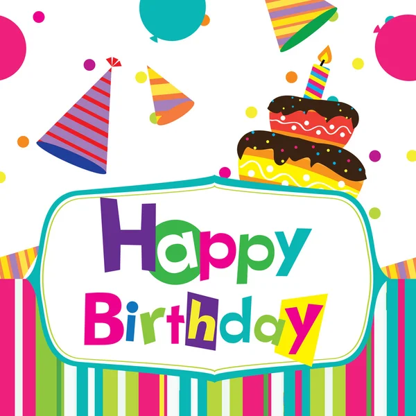 Vector happy birthday card — Stock Vector