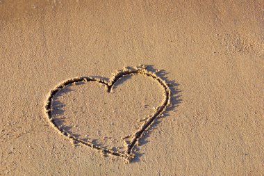 kalp kuma plajda çizim