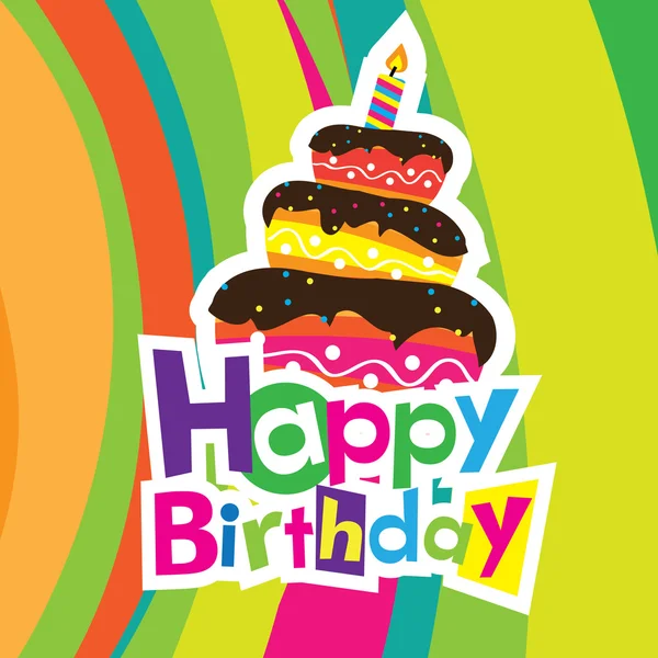 Vector happy birthday card — Stock Vector