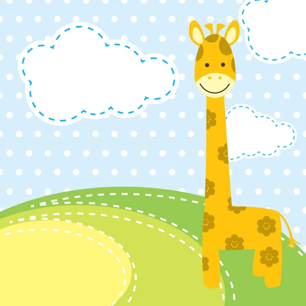 Fond vectoriel avec girafe — Image vectorielle