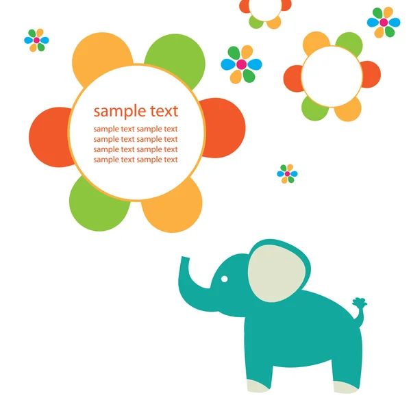 Vektor Hintergrund mit Elefant — Stockvektor