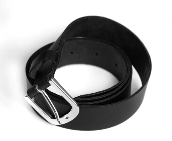 Black leather belt — Stock Photo, Image