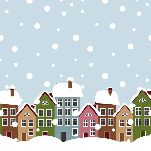 Vector winter city — Stock Vector