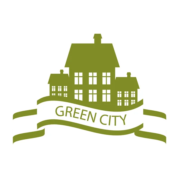 Vektör yeşil şehir — Stok Vektör